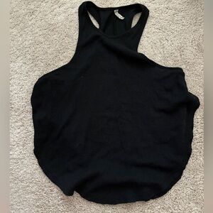 Free People Intimately Ribbed Tank with Open Sides in Black